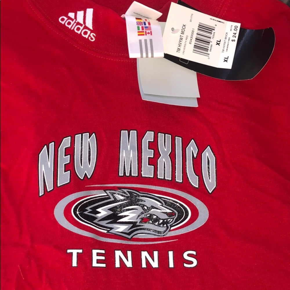 NWT lobo long sleeve adidas UNM Lobo red tshirt